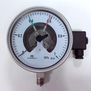 Quality 1 MPa KL 1.0 Bottom Mount Pressure Gauges 160mm Glass Pressure Gauge for sale