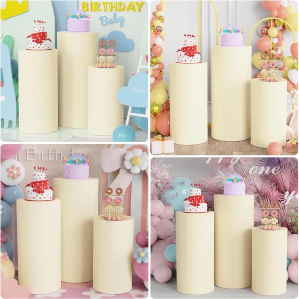 5-Piece Spandex Table Cover Set 19.6-35.4 Inches Round Elastic