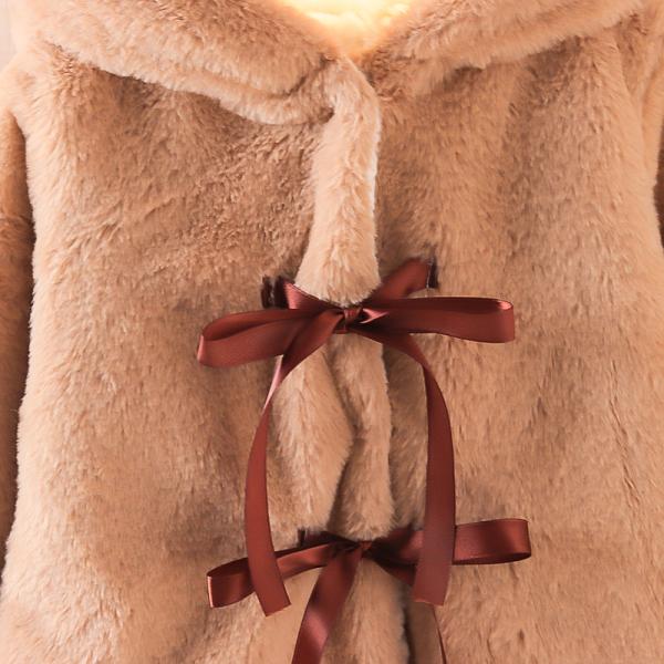 Rabbit Plush Childrens Winter Jackets 110cm Padded Waterproof Coat Upset Horn Buckle