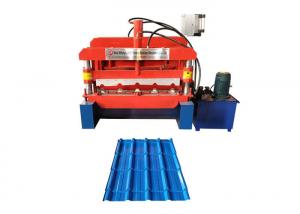 Quality Power 4+4 Kw Glazed Tile Roll Forming Machine Bamboo Shape Productivity 1-4 M/Min for sale