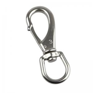 Quality Rigging Hardware Stainless Steel Round Eye Swivel Snap Hook with Spring and Swivel Eye for sale