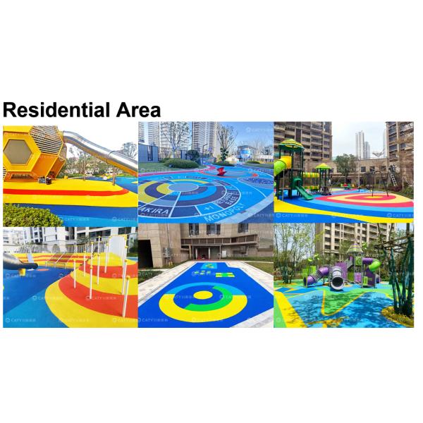 Color Full Playground Safety Flooring Odorless Rubber Granules Wear Resistant EPDM Granules