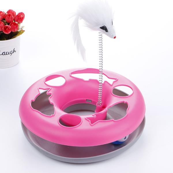 Many Colors PP Round Spring Intelligent Cat Scrarchhing Toys