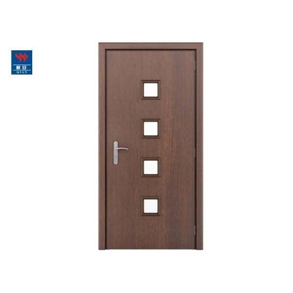 Swing Security Black Walnut Wood Fire Rated Glass Doors