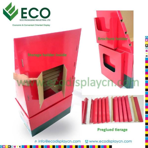 Cardboard Book Display, Multi Shlef Floor Display For Greeting Card