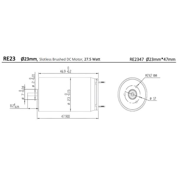 23mm brush coreless motor