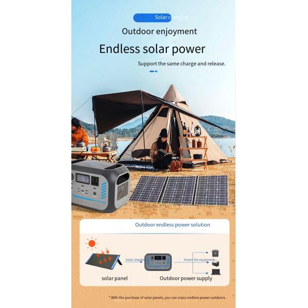 Portable Self Driving Camping Solar Charging Power Station 600W 220V