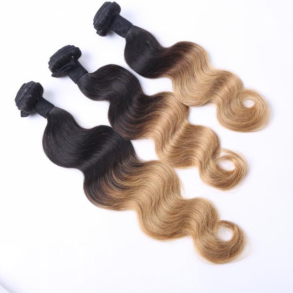 Doulde Drawn Blonde Hair Color Silky Straight Brazilian Hair Extension