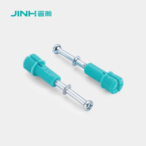 Jh-2138 Steel Minifix Spreading Bolts 36mm Furniture Panel Connector For Rta Furniture