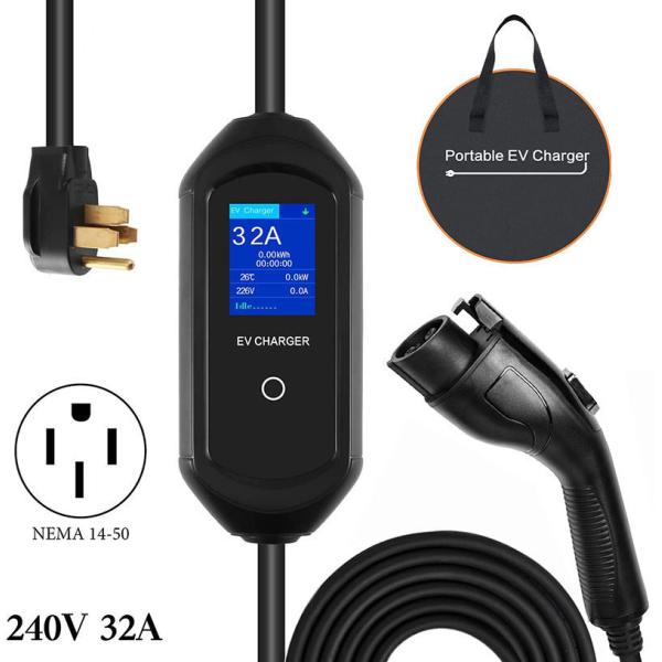 230VAC Portable Electric Vehicle Chargers Level 2 IP67
