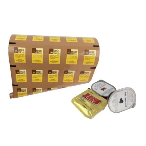 80mic PE Heat Seal Aluminum Foil Roll Film 0.08mm Thickness sauce packing