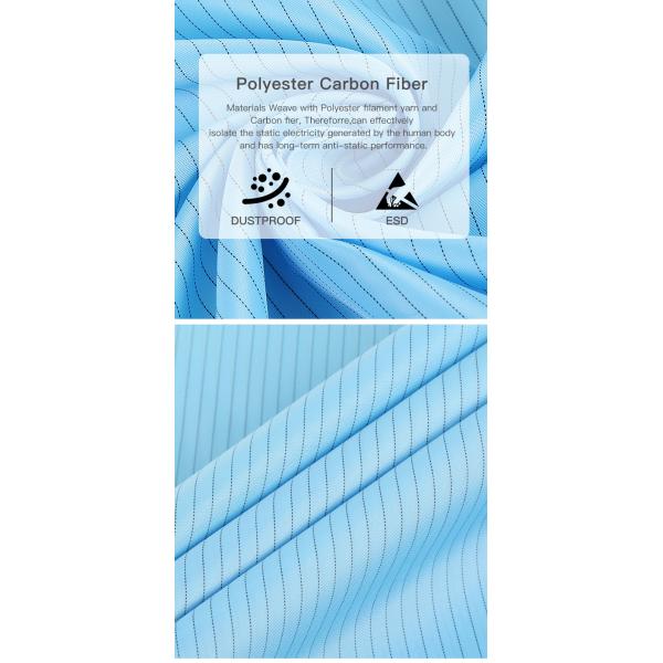 100D Polyester Carbon Fiber ESD Fabric 105gsm 10e6-10e9 Ohm