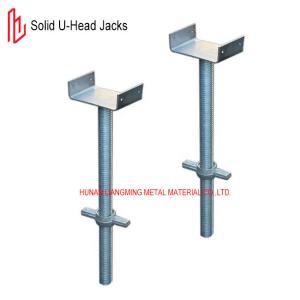 Quality Scaffolding Adjustable Screw Jack Q235B Solid U Head Base Jack for sale