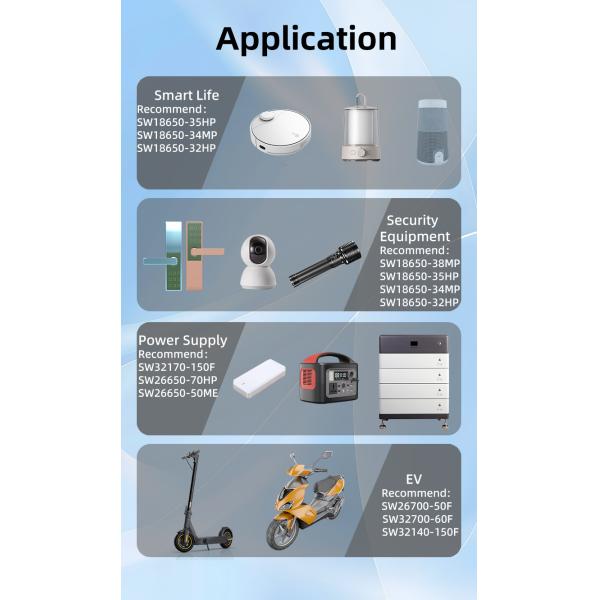 SW26650-70HP High Capacity 26650 7000mAh 3.6V Cylindrical Lithium Ion Battery High Capacity 7Ah 26650 Cell Li Ion Battery 26650