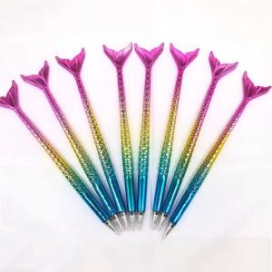China Creative Mermaid Ballpoint Pens Cute Fish Tail School Office Pen Stationery gift on sale