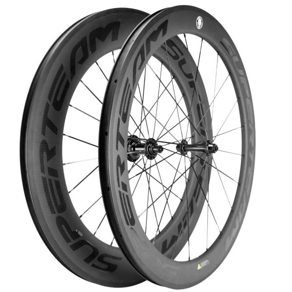 Customizable 45mm Carbon Fiber Road Bicycle Wheelset 700c 20 24h R13 Hub Carbon Wheels