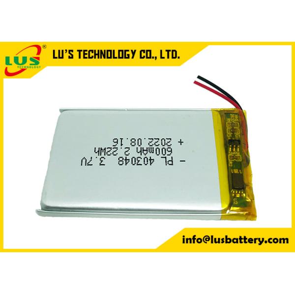 LP403048 3.7v 600mah Rechargeable Lithium Battery Flexible Li Polymer
