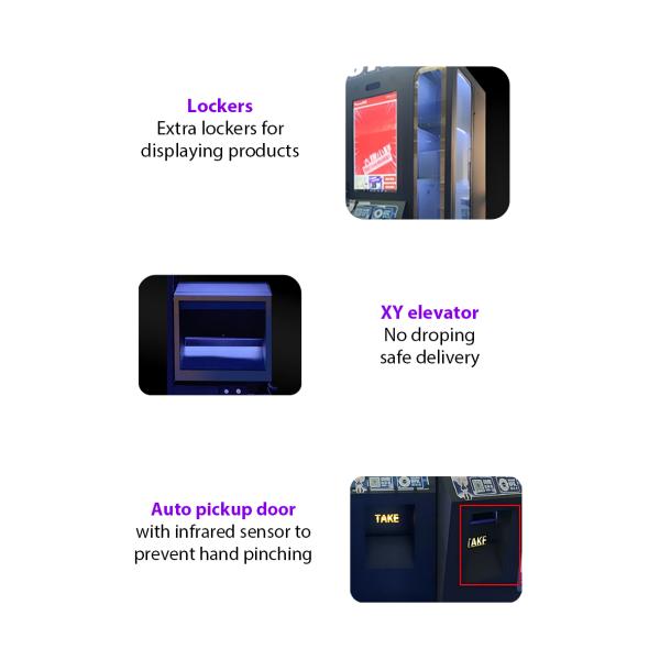 32 Inch Touch Screen Transparent Locker Vending Machine For Boosting Sales Multi-buy Discounts And Upsell Recommendations