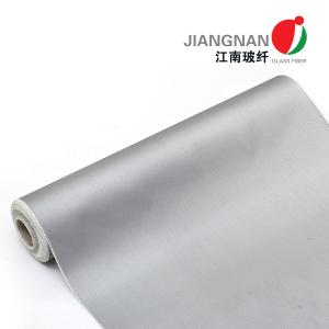 China Grey Polyurethane Coated Fiberglass Fabric 0.5mm Thickness on sale