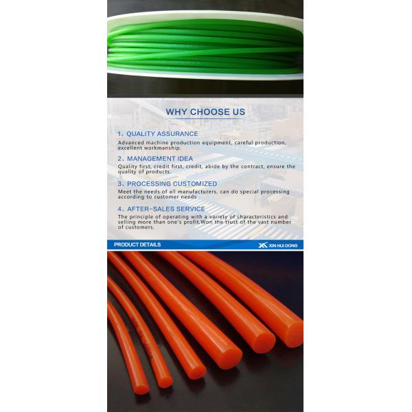 Polyurethane Pu Round Belt , Ceramic Industry Food Grade Conveyor Belt