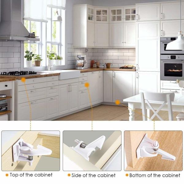 Baby Spring Cabinet Lock Safety Cabinet Locks Keyless Baby Cabinet Lock