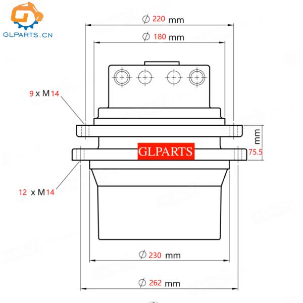 3307517 330-7517 Travel Gearbox With Motor for Excavator 305.5 306 Final Drive