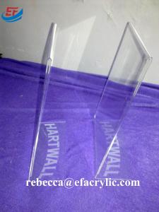 Quality Slanted Plastic Sign Holder L Shape Transparent A4 Acrylic Menu Table Stand for sale