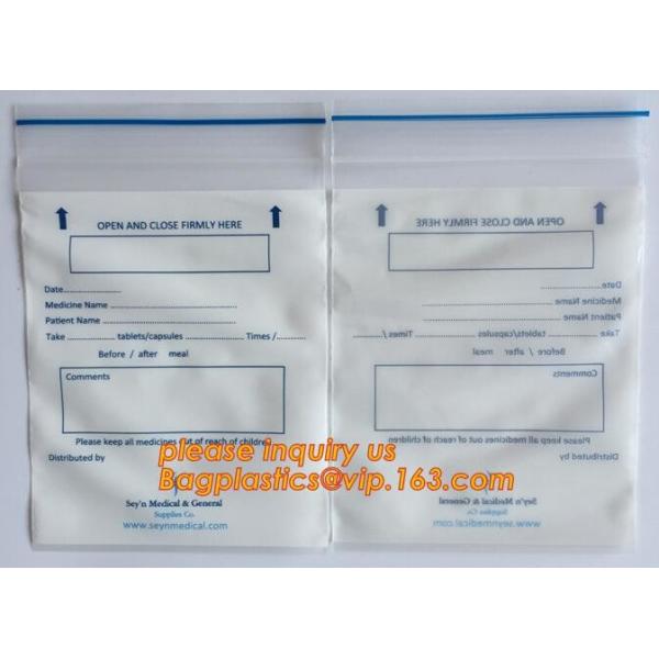 tablets pills packaging bag, poly medical dispenser k bag drug zipper bags reclosable bags, zipper bag medical min