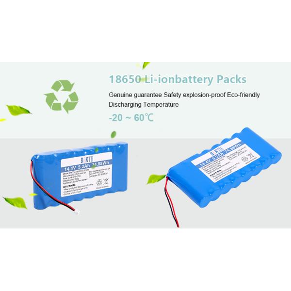 Hot Sale High Quality Wholesale 18650 4S2P Li-ion Batteries 14.4v 5200mah Rechargeable Li-ion Battery Pack