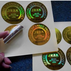 Quality Custom design secure label packaging / shining 3D hologram label / adhesive hologram sticker for sale