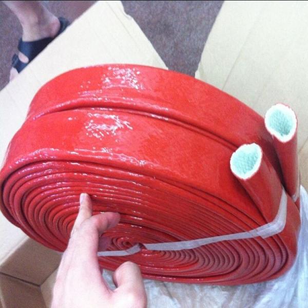 Alkali Free Silicone Rubber Fiberglass Sleeving 4mm Fiberglass Braided Sleeving