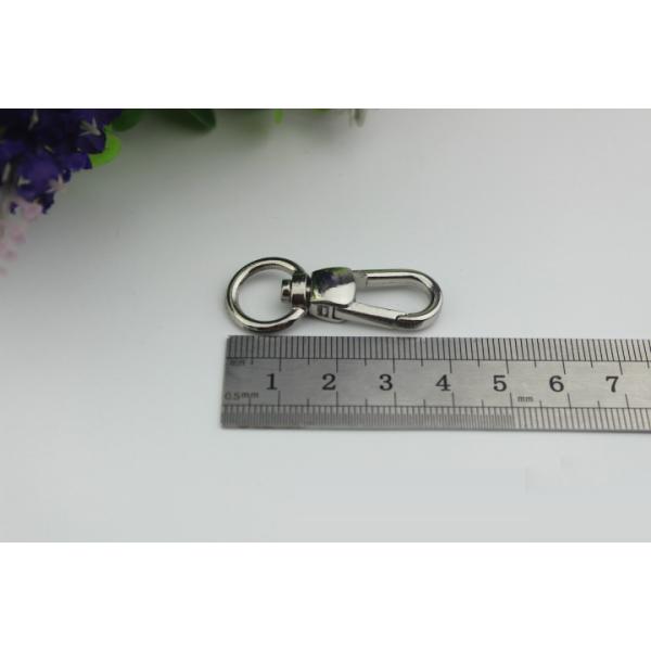 Die casting zinc alloy round eye bolt 12 mm nickel snap hook with hanging plating