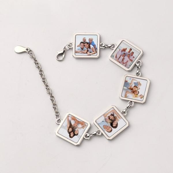 Sublimation Square Charm Bracelet Blanks Jewelry Charms Bracelets
