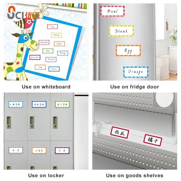 Colorful Magnetic Whiteboard Sticker Self Adhesive Dry Erase Notes Index Cards Reusable