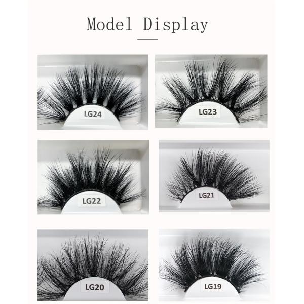 New 25mm Black Fluffy Mink False Eyelash Extensions natural false lashes Natural Fake Eyelashes