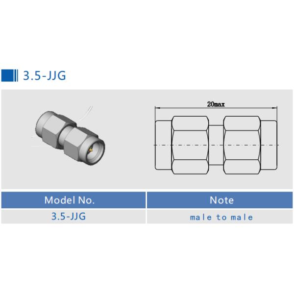 3.5mm Type Male To Male MMW Millimeter Wave Adapter Connectors