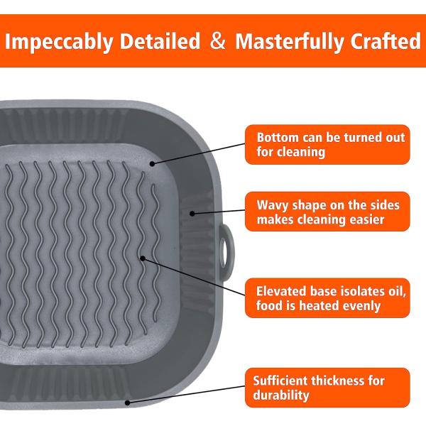 Lightweight Silicone Tray For Air Fryer Waterproof Anti Slip