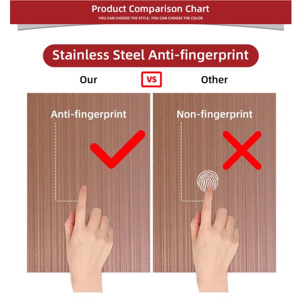Construction Material Anti-fingerprint Stainless Steel Sheet For Decoration Of Shopping Mall Wall And Door Panels