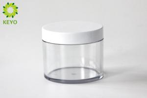 China Clear PET Plastic Face Mask Jar , 200g Round Thick Wall Empty Cream Jars on sale