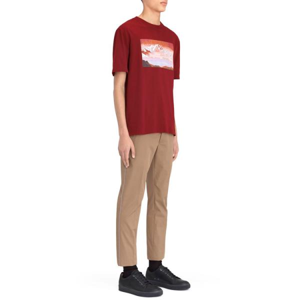 Red Color Custom Screen Printed T Shirts Anti Shrink Polyester / Cotton Material