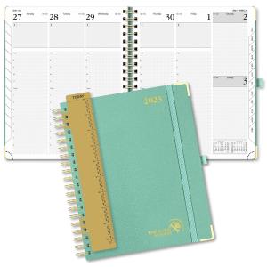 Quality Light Green Personalized Planner 2023 , Monthly Schedule Daily Weekly Planner for sale