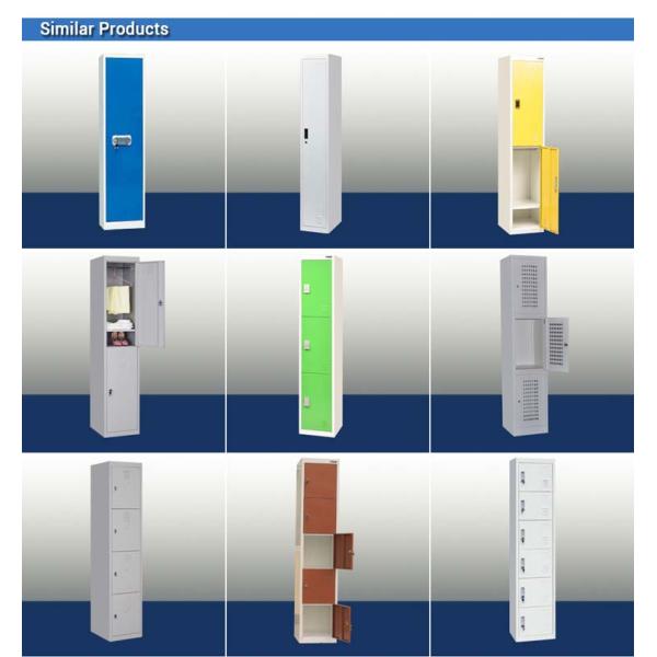 380mm Width 0.054 CBM 2 Compartment Steel Locker