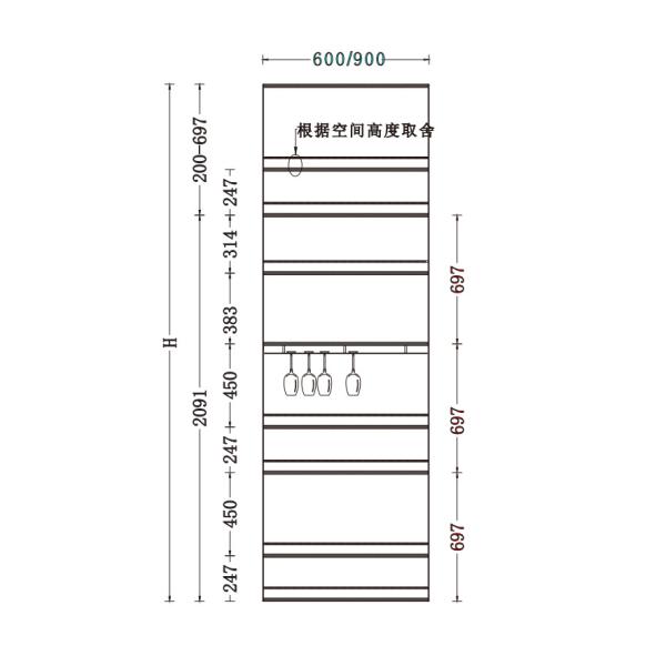 Furniture Led Light Aluminum Shelves Wall Mounted Hanging Wall Wine Shelf For Home