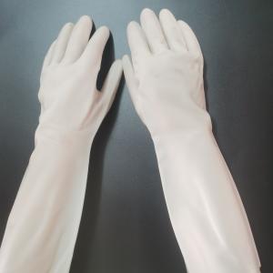 China Solvent Resistance Nitrile Dishwashing Gloves Garden Task 38cm on sale