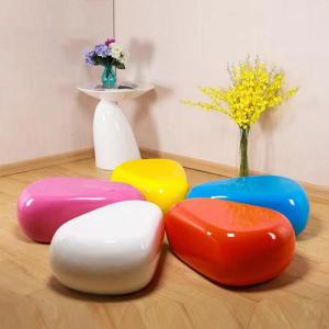 Quality Petal Shape Modern Art Stone Sculpture Fiberglass Furniture Customized for sale