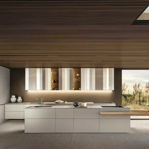 Kitchen Cabinet Manufacturer Luxury Modern Full Set Storage Household E0 Melamine Kitchen Cabinet Design For Builder