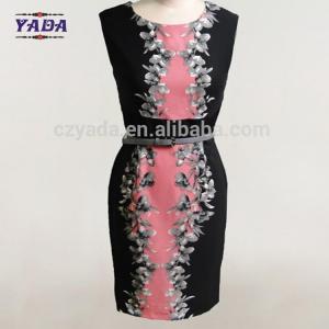China Casual polyester spandex new design lady casual women's clothing print dress for women on sale
