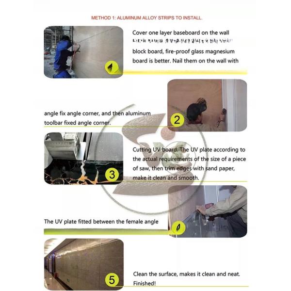 Modern Design Style High Glossy UV Coating PVC Marble Sheet Waterproof and Waterproof