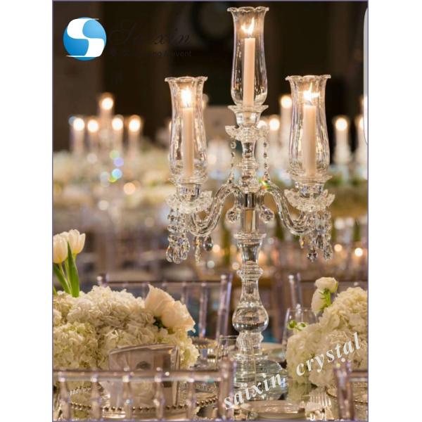 16 Arms Crystal Glass Candelabra Floor Lamp Clear Crystal Flower Candle Holder