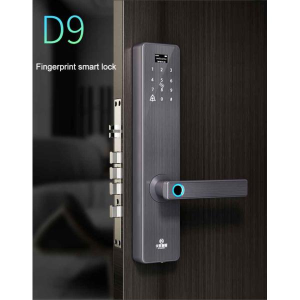 Three Color Electronic Smart Door Lock , Good Appearance Biometric Digital Door Lock